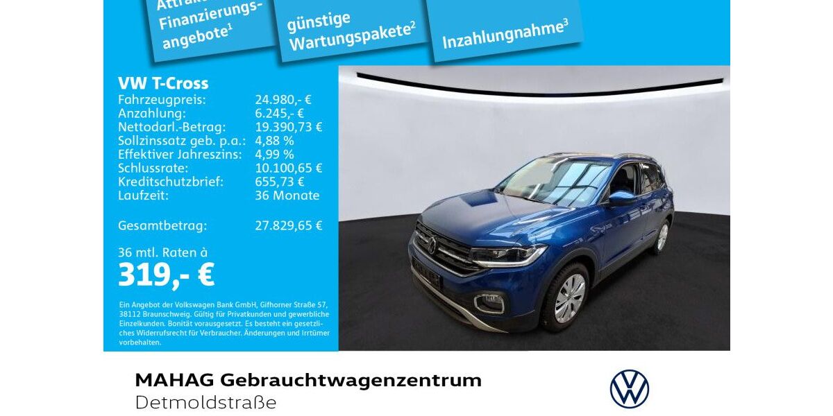 VW T-Cross 6.659 km 24.980 &euro; München 80935