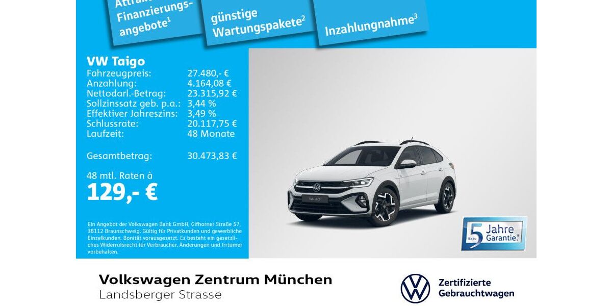 VW Taigo 7.313 km 27.480 &euro; München 80687