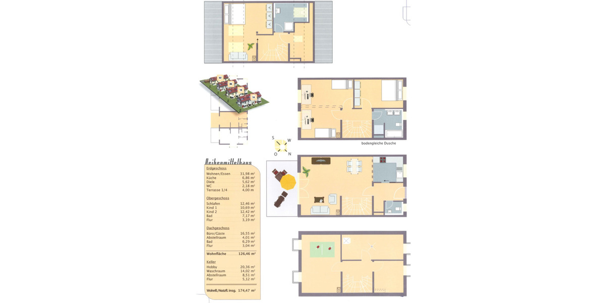 Familienfreundliches Reihenhaus, A+ Energieff. – provisionsfrei 5 zimmer
