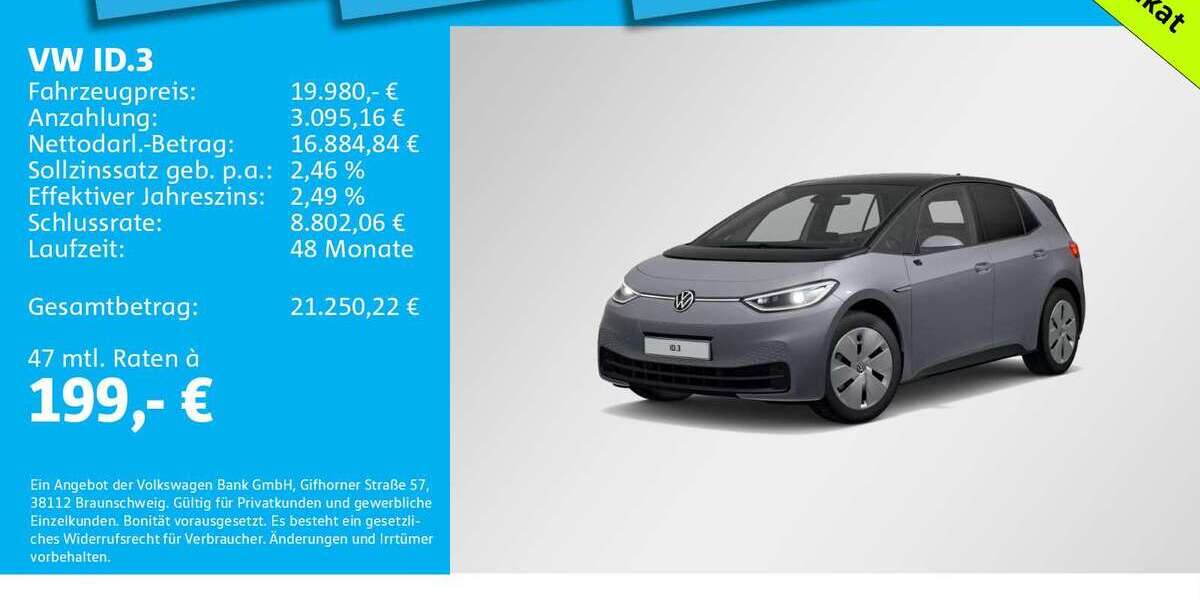 VW ID.3 40.121 km 19.980 &euro; München 80935