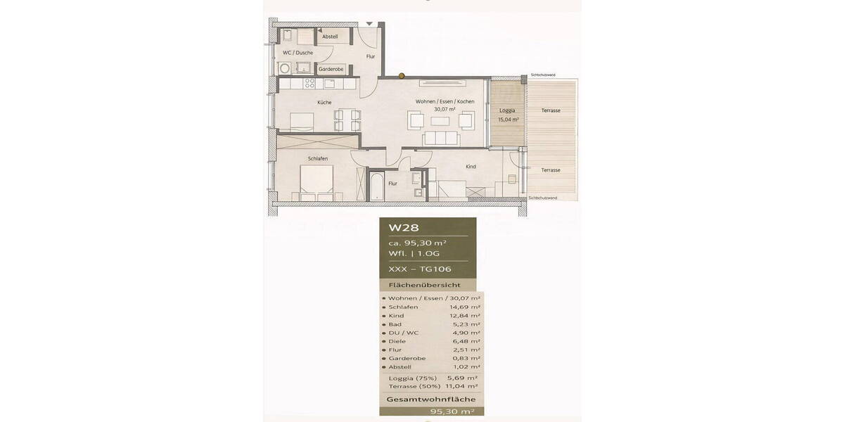 Etagenwohnung München Obergiesing - 3 Zimmer, 95 m&sup2;, 885.000&euro; | Angebot:26326147