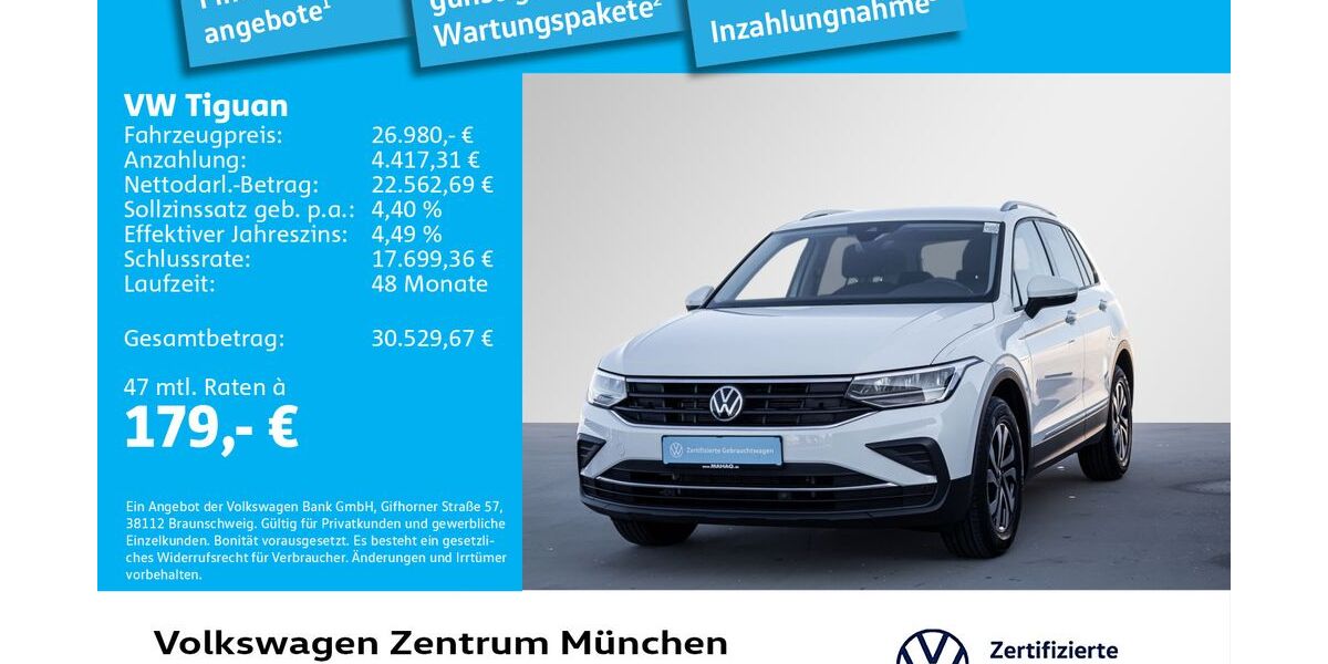 VW Tiguan 40.614 km 26.980 &euro; München 80687