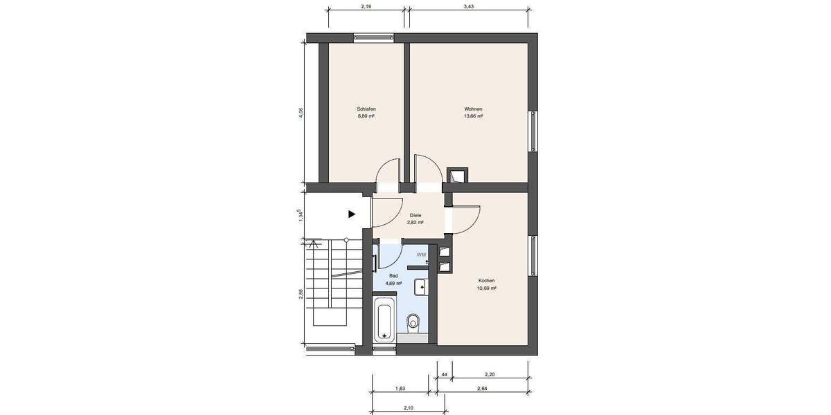 Etagenwohnung München Laim - 2 Zimmer, 40 m&sup2;, 320.000&euro; | Angebot:25734636