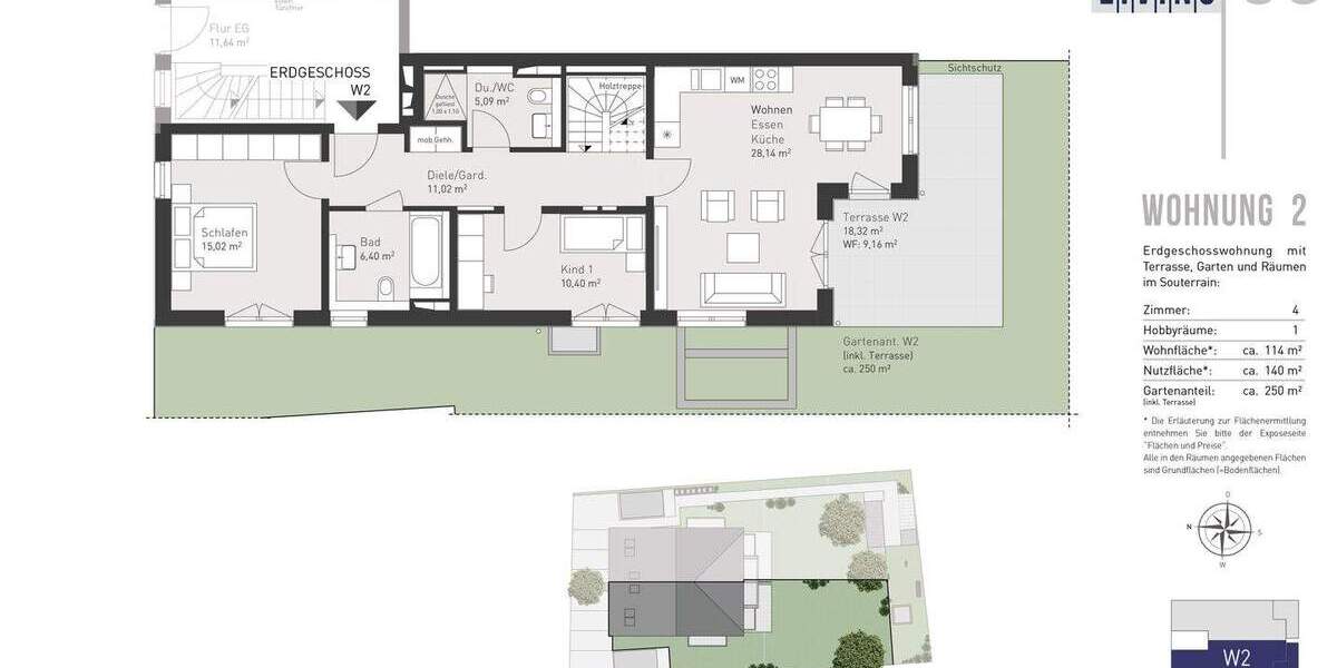 Etagenwohnung Vaterstetten Parsdorf - 5 Zimmer, 114 m&sup2;, 1.019.000&euro; | Angebot:25727008