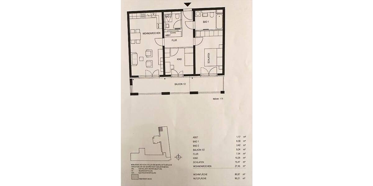 Etagenwohnung München Bogenhausen - 3 Zimmer, 81 m&sup2;, 3.040&euro; | Angebot:26420190