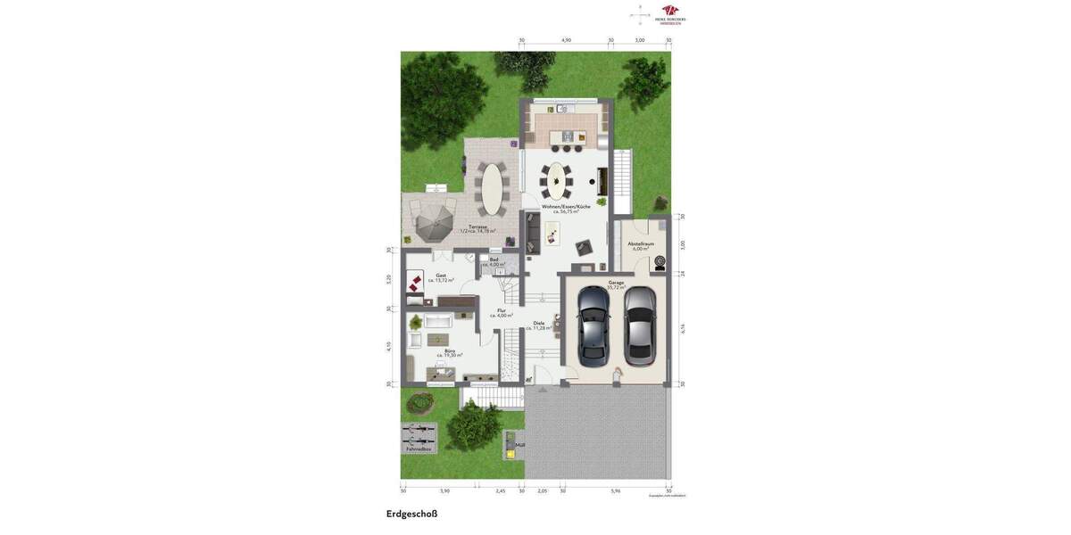 Doppelhaushälfte Unterhaching - 6 Zimmer, 282 m&sup2;, 1.490.000&euro; | Angebot:25392326