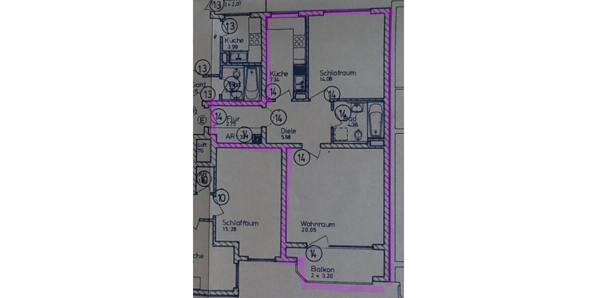 Etagenwohnung München Bogenhausen - 2 Zimmer, 57 m&sup2;, 410.000&euro; | Angebot:27270899