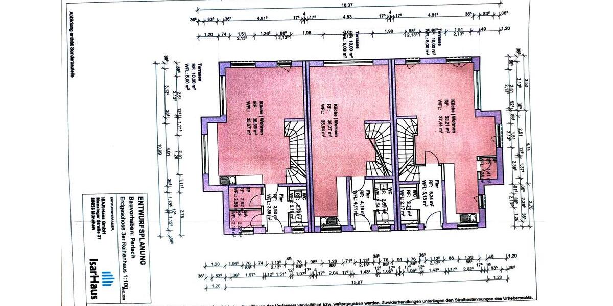 Reihenhaus München Ramersdorf-Perlach - 1 Zimmer, 168 m&sup2;, 1.600.000&euro; | Angebot:27155603