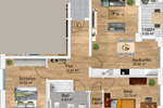 Etagenwohnung Krailling Pentenried - 3 Zimmer, 80 m&sup2;, 1.520&euro; | Angebot:26153944