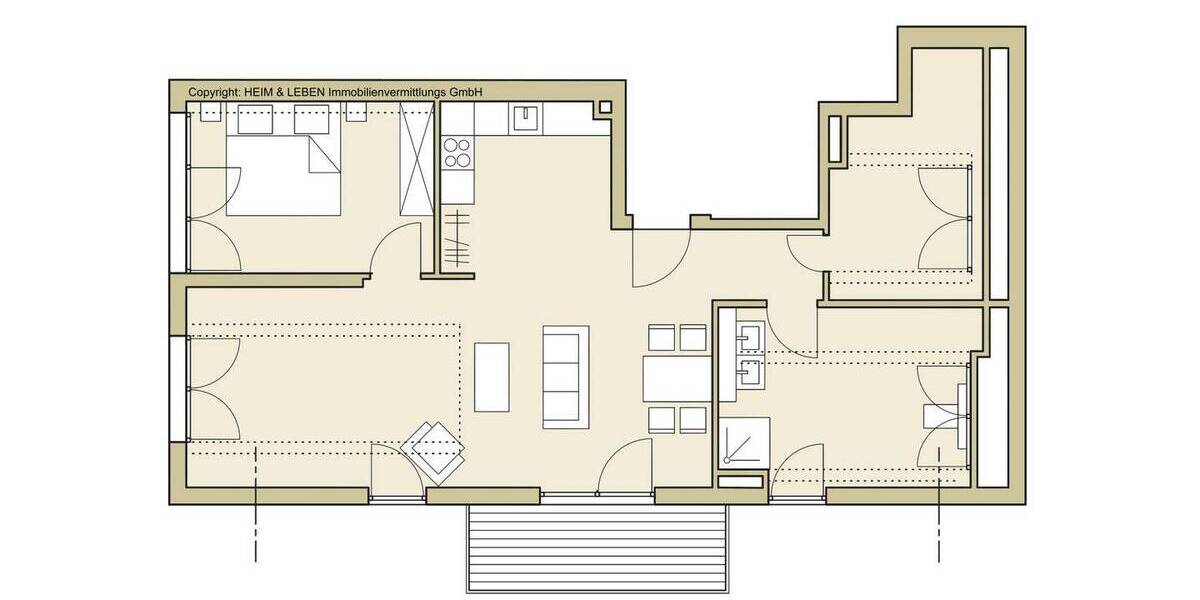 Etagenwohnung München Trudering-Riem - 2 Zimmer, 77 m&sup2;, 897.000&euro; | Angebot:26908291