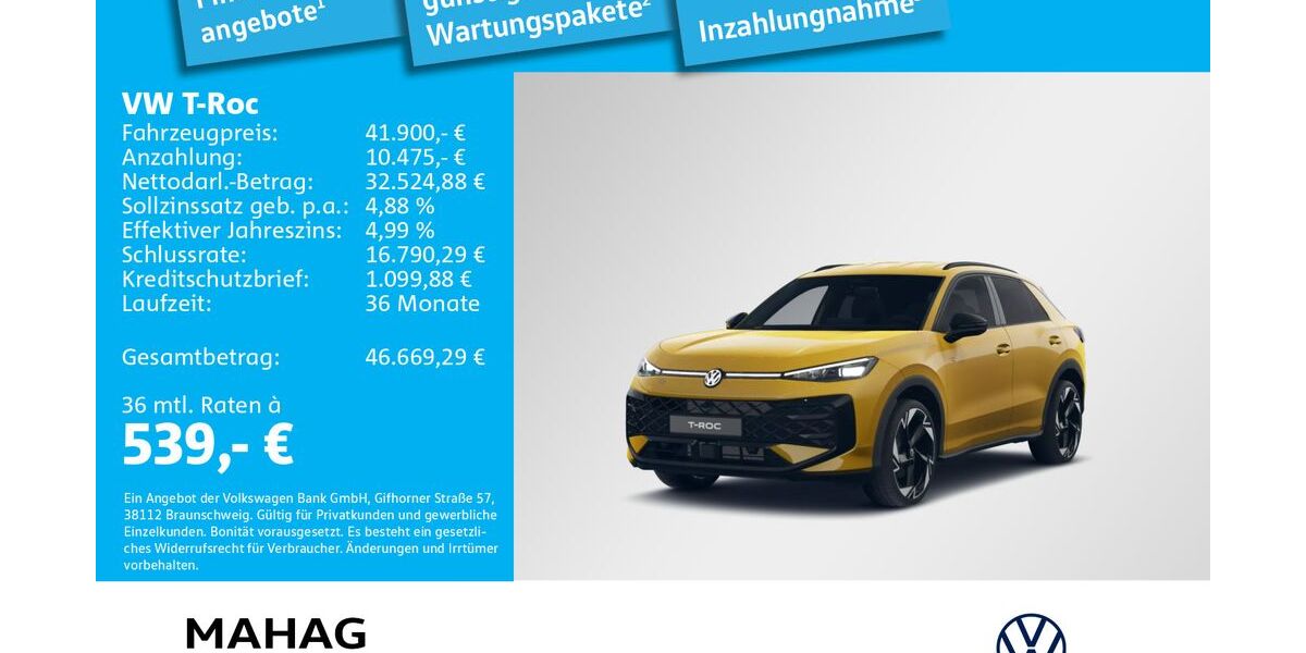 VW T-Roc 3.000 km 41.900 &euro; München 81825