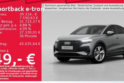 Audi Q4 e-tron 30.711 km 36.256 € München 81825
