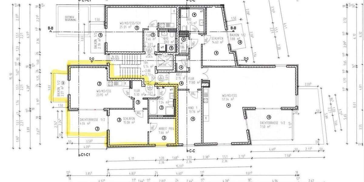Exklusive Neubau-Wohnung mit Dachterrasse und Balkon (Süd-West-Ausrichtung) - Erstbezug 3 zimmer