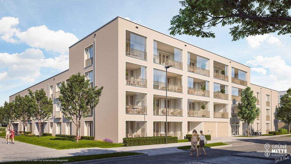 Etagenwohnung Kirchheim b. München Heimstetten - 2 Zimmer, 49 m&sup2;, 462.000&euro; | Angebot:25768636
