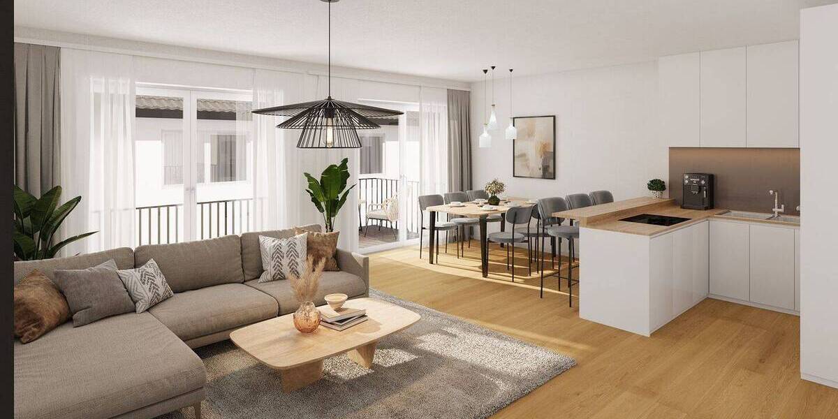 Etagenwohnung Unterföhring - 2 Zimmer, 59 m&sup2;, 679.000&euro; | Angebot:23985617