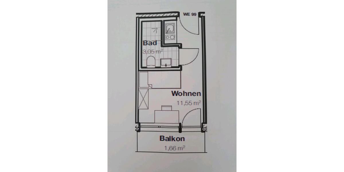 Dachgeschoßwohnung Oberschleißheim - 1 Zimmer, 16 m&sup2;, 550&euro; | Angebot:24842156