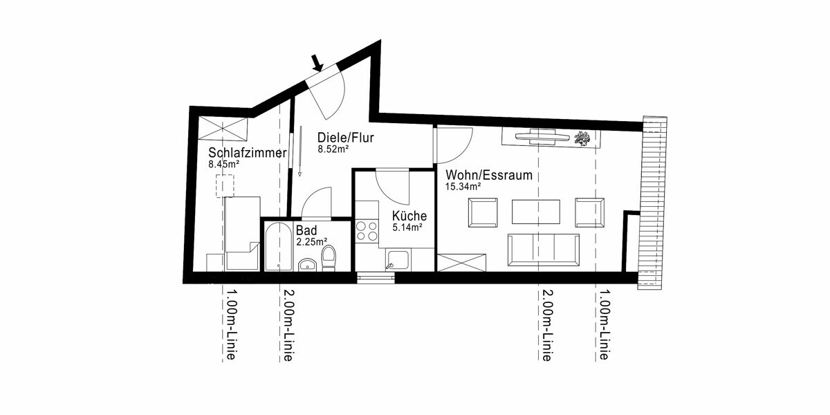EUR EUR TOP - RENDITE EUR EUR ** möbliertes APARTMENT im Dachgeschoss ** !! VOLLTREFFER !! in Trudering - Wohnanlage München Trudering-Riem | Angebot:26198534