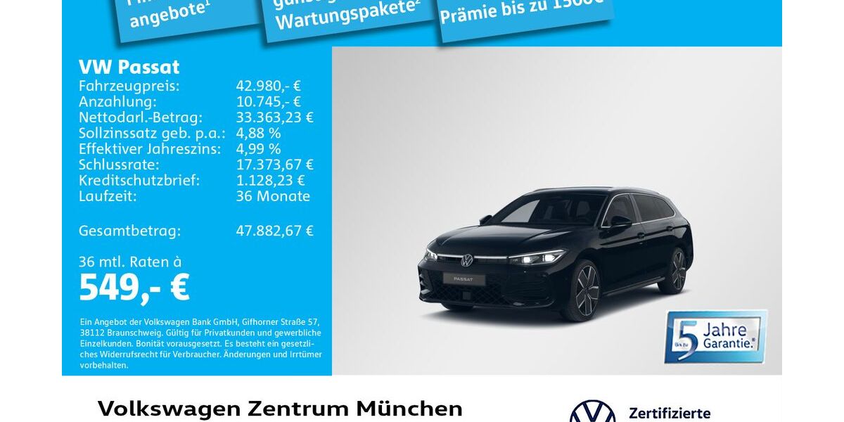 VW Passat 3.979 km 42.980 &euro; München 80687