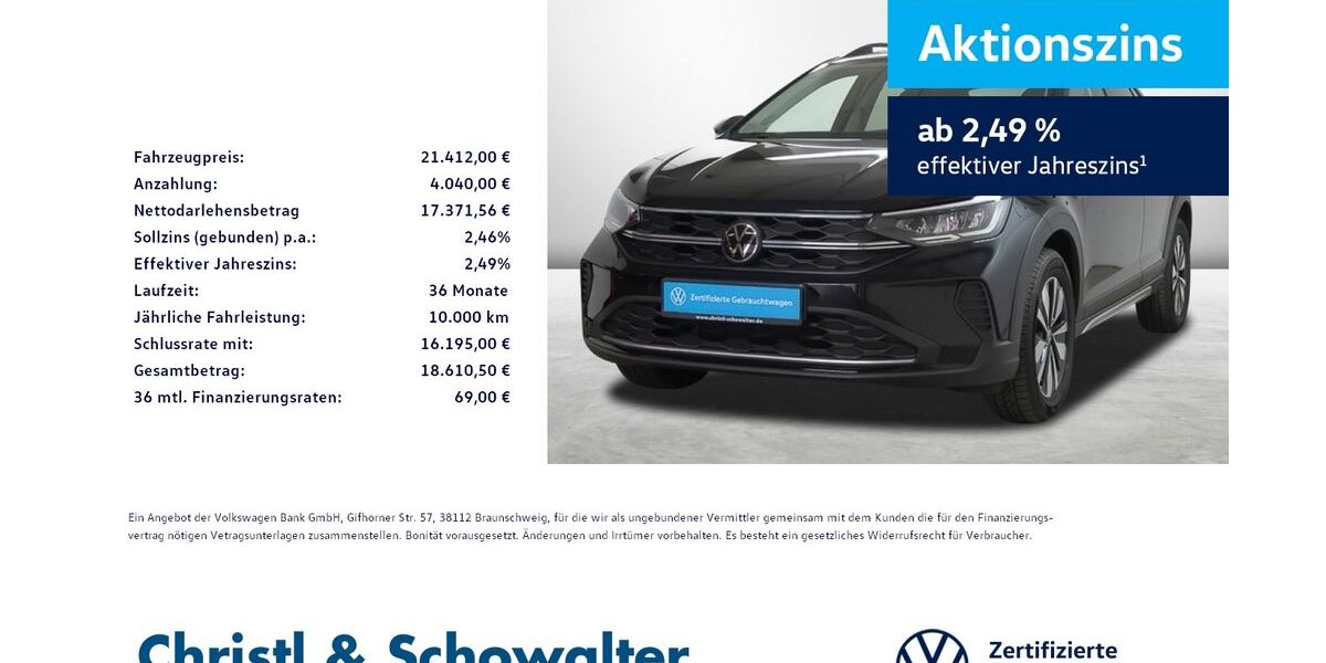 VW Taigo 6.950 km 21.412 &euro; München 81476