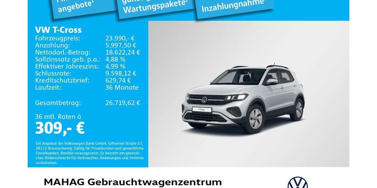 VW T-Cross 7.756 km 23.990 &euro; München 80935