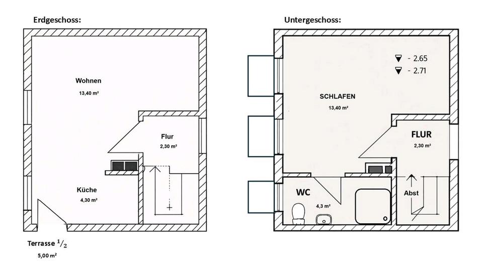 Maisonettenwohnung Gilching - 2 Zimmer, 45 m&sup2;, 335.000&euro; | Angebot:26931220
