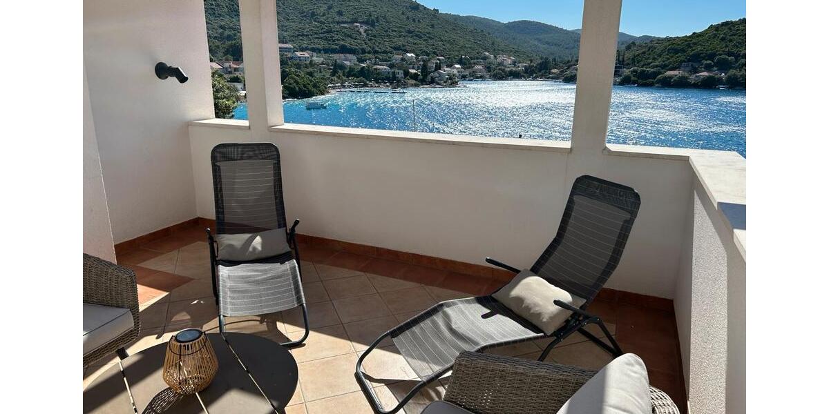 1. Reihe Meer: 4-Zimmer Wohnung mit Bootsanlegeplatz Korcula 4 zimmer