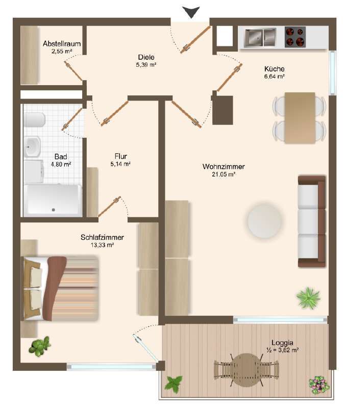 Wohnung zum Kaufen in München 299.950 € 62.52 m²