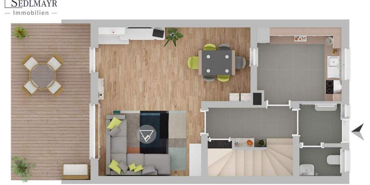 Reihenmittelhaus Olching / Geiselbullach Geiselbullach - 5 Zimmer, 125 m&sup2;, 630.000&euro; | Angebot:25689710