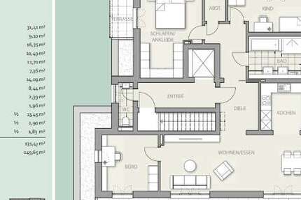 Wohnung München Hadern - 4 Zimmer, 132 m&sup2;, 1.595.000&euro; | Angebot:27118350