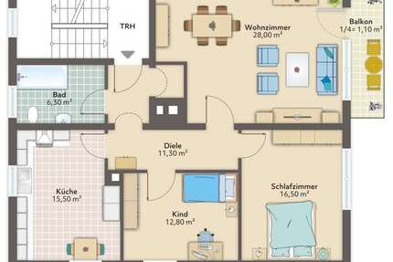 Wohnung zum Mieten in München 1.400 € 91.5 m² 3 zimmer