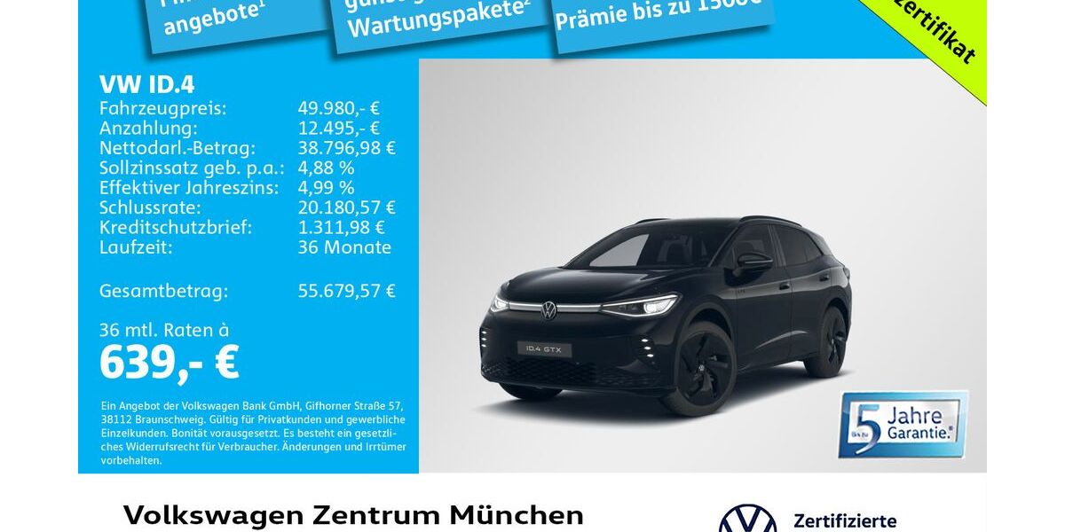 VW ID.4 12.924 km 49.980 &euro; München 80687